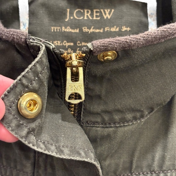 J.Crew Relaxed Boyfriend Downtown Field Military Jacket Dark Green Size Small - Picture 8 of 9